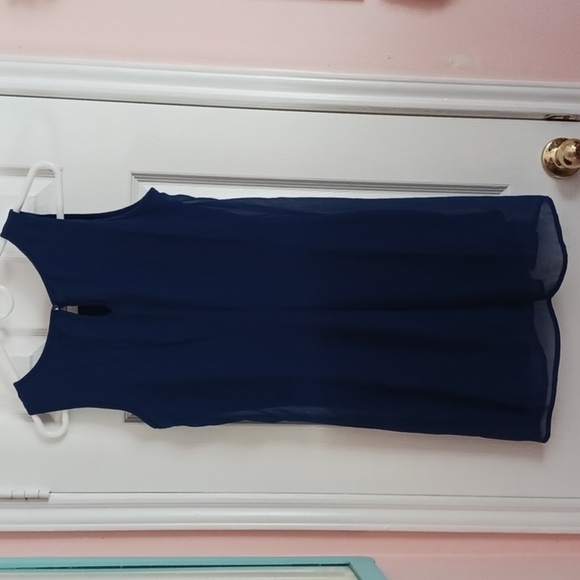 As U Wish Blue Sleeveless Shift - Picture 4 of 5